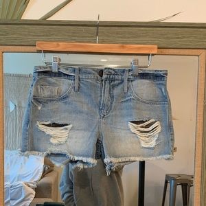 Black orchid denim shorts